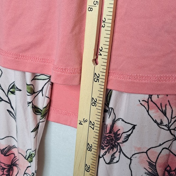 BeYourself Pajama Set Womens XL Pink Floral Weekend‎ Tee Comfy Lounge Sleepwear - Picture 6 of 11